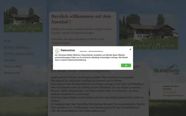 auenhof-agathazell.de