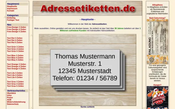 adressetiketten.de
