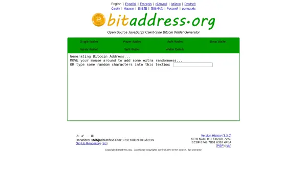 www.bitaddress.org