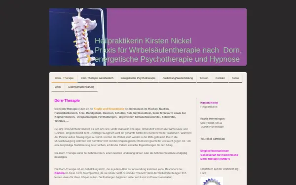 www.heilpraktikerin-kirsten-nickel.de