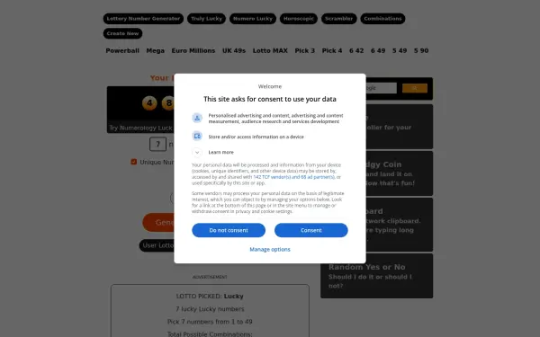 lotterynumbergenerator.net