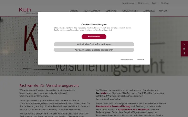 www.kloth-versicherungsrecht.de