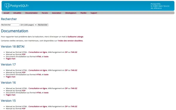 docs.postgresql.fr