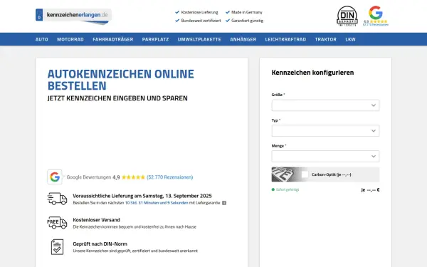 www.kennzeichenerlangen.de