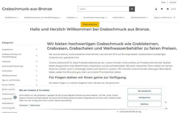 www.grabschmuck-aus-bronze.de