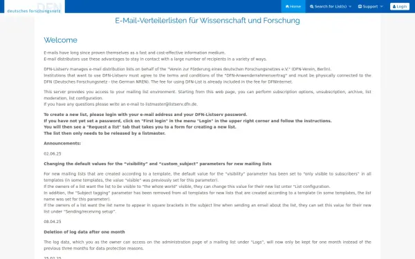 www.listserv.dfn.de