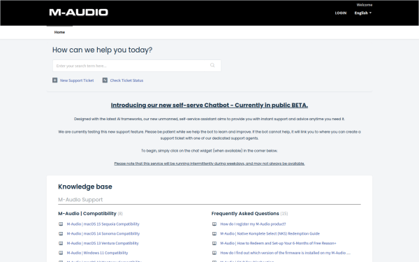 support.m-audio.com
