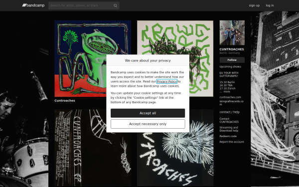 cuntroaches.bandcamp.com