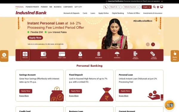 www.indusind.bank.in