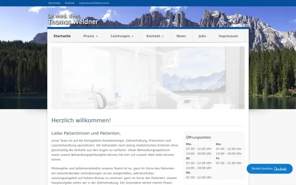 www.zahnarztpraxis-drweldner.de