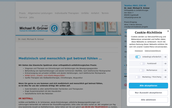 www.drgruener.de