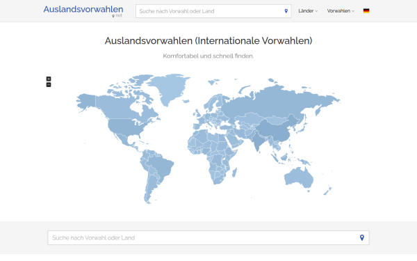 www.auslandsvorwahlen.net