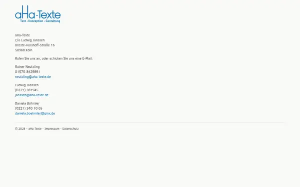 www.aha-texte.de