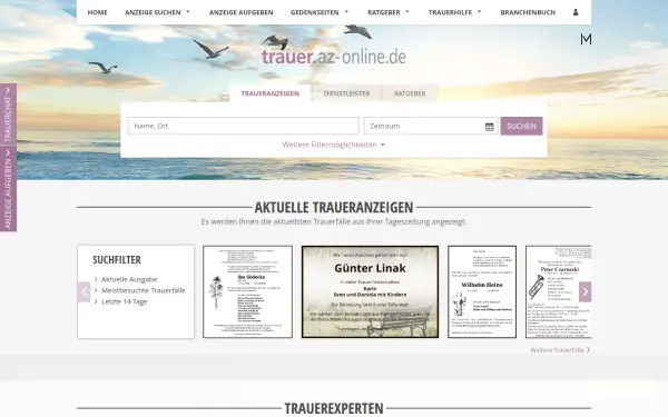 trauer.az-online.de