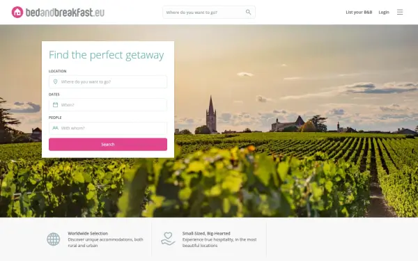 www.bedandbreakfast.eu