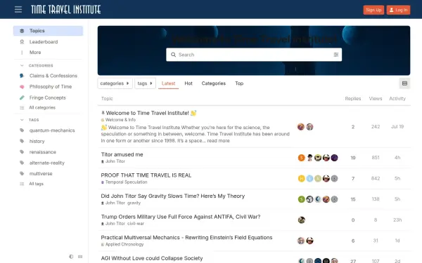 timetravelinstitute.com