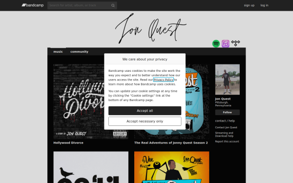 jonquest412.bandcamp.com