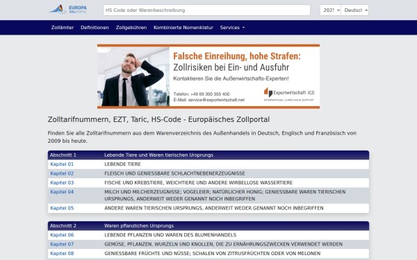 www.zolltarifnummern.de