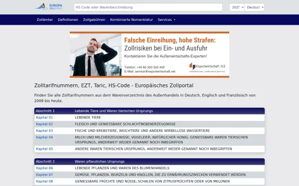 www.zolltarifnummern.de