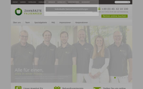 www.zahnaerztefalkenried.de