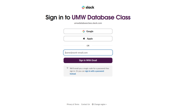 umwdatabaseclass.slack.com