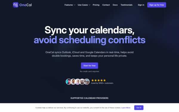www.onecal.io