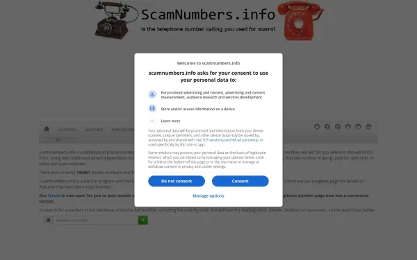 scamnumbers.info