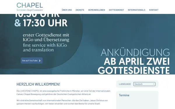 livestonechapel.de