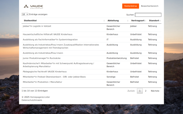 vaude.homepagerecruiter.de