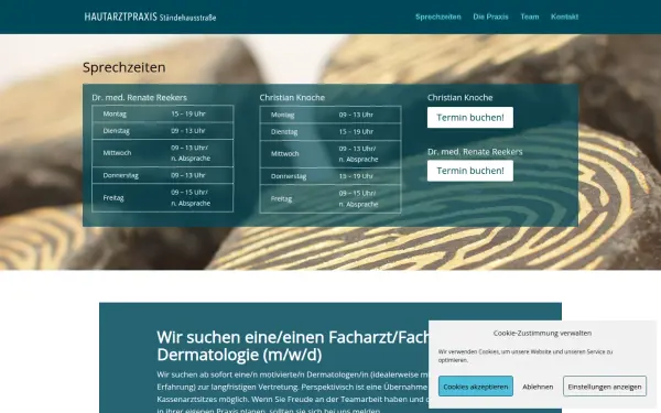 hautarztpraxis-staendehausstrasse.de