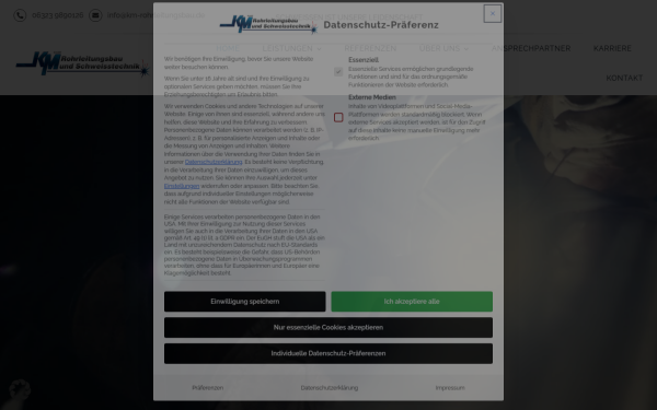 www.km-rohrleitungsbau-schweisstechnik.de