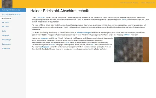 www.haider-abschirmtechnik.de
