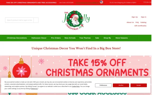 www.thejollychristmasshop.com