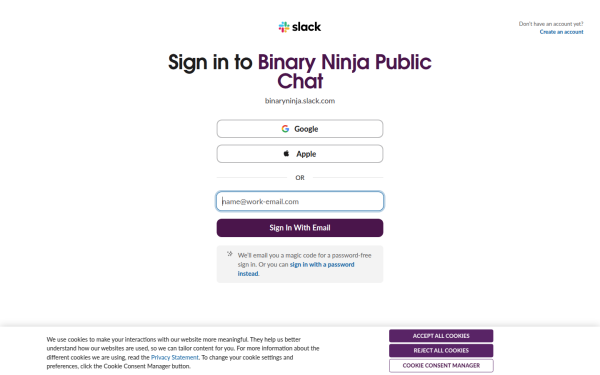 binaryninja.slack.com