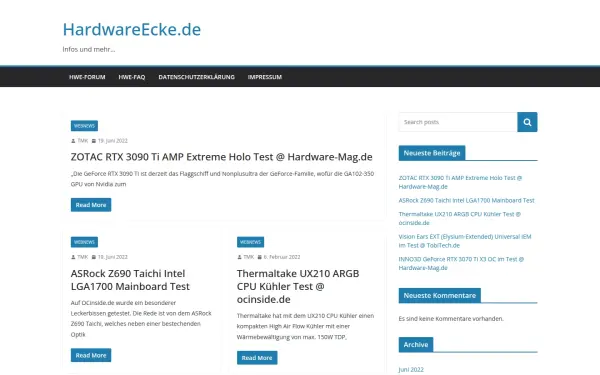 www.hardwareecke.de