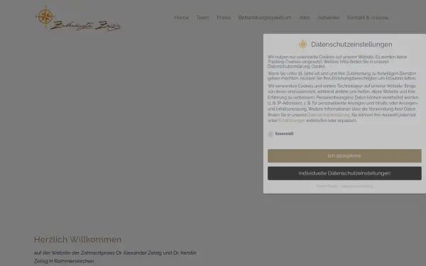 zahnaerztezeisig.de