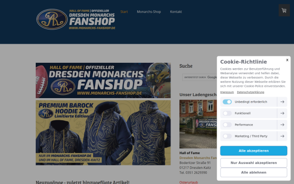 www.monarchs-fanshop.de