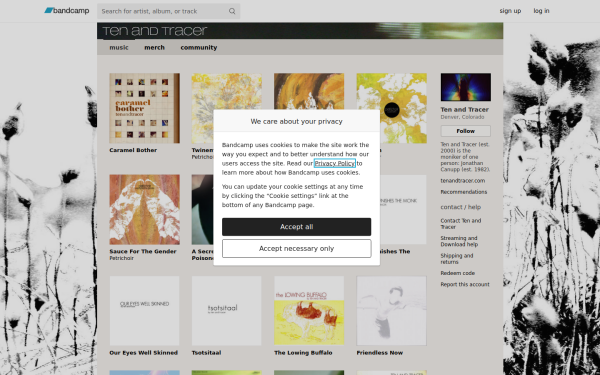 tenandtracer.bandcamp.com