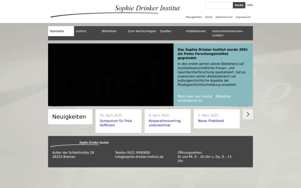www.sophie-drinker-institut.de