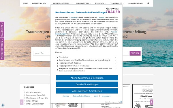 traueranzeigen.nwzonline.de