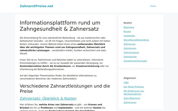 zahnarztpreise.net
