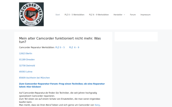 www.camcorder-reparatur.de