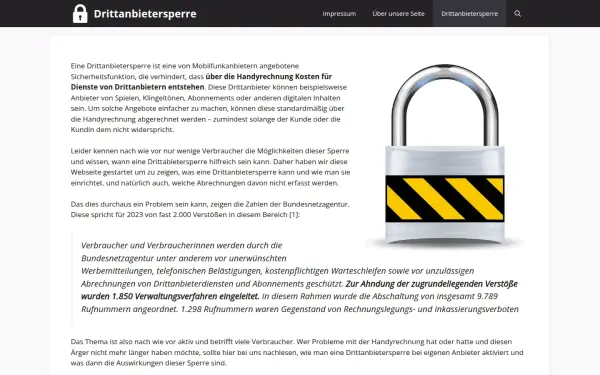 drittanbietersperre.de