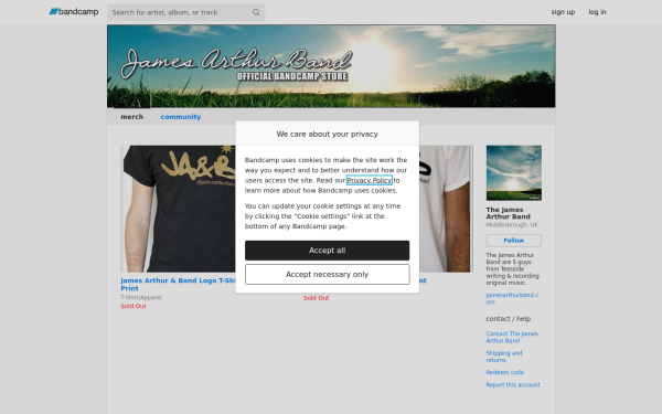 jamesarthurband.bandcamp.com