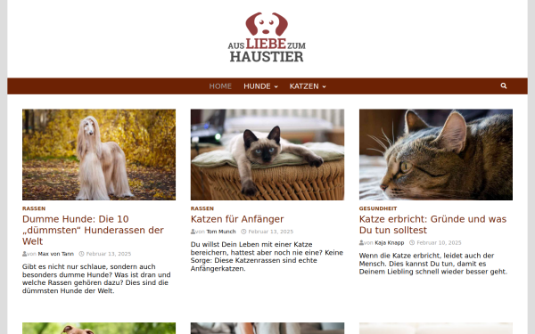 www.ausliebezumhaustier.de