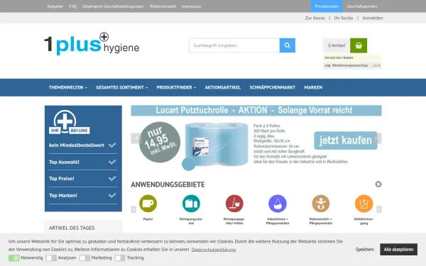 www.1plushygiene.de