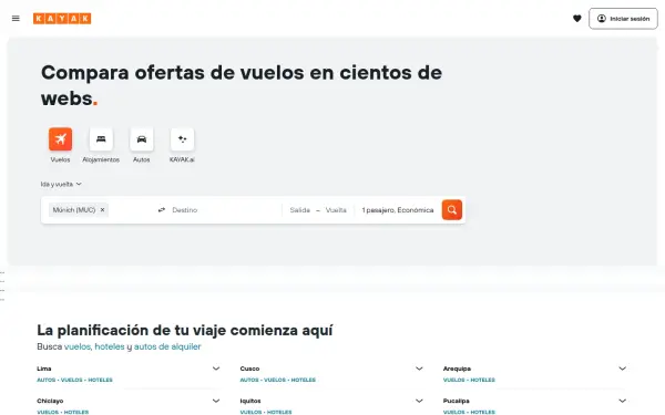www.kayak.com.pe