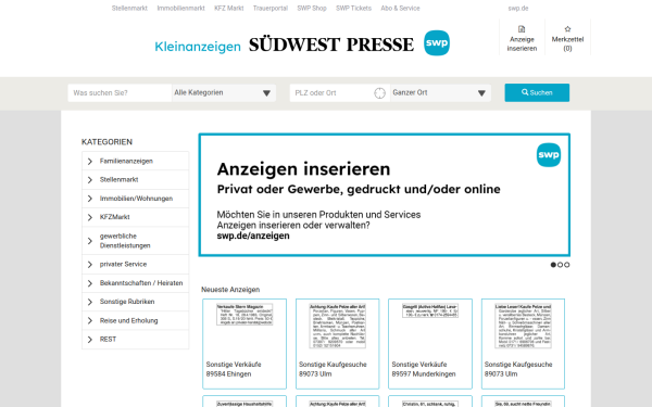 kleinanzeigen.swp.de