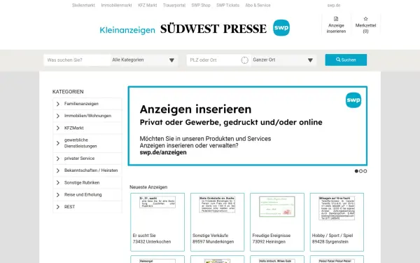 kleinanzeigen.swp.de