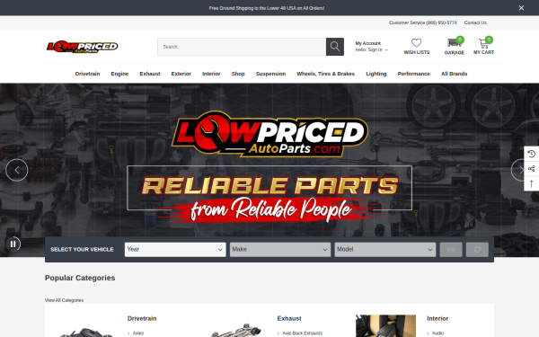lowpricedautoparts.com